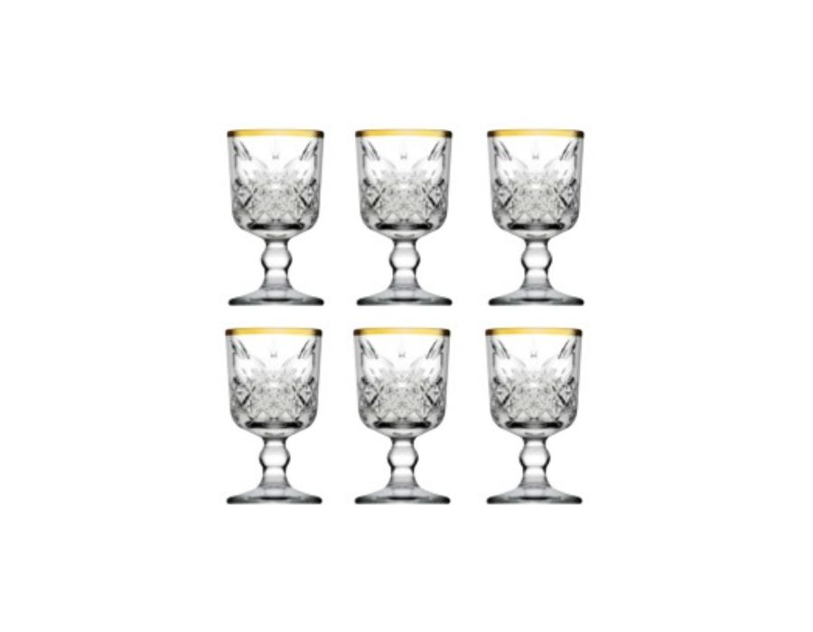 Pasabahce TIMELESS GOLD Mini-Gläser Likörgläser 60 ml 6er Set