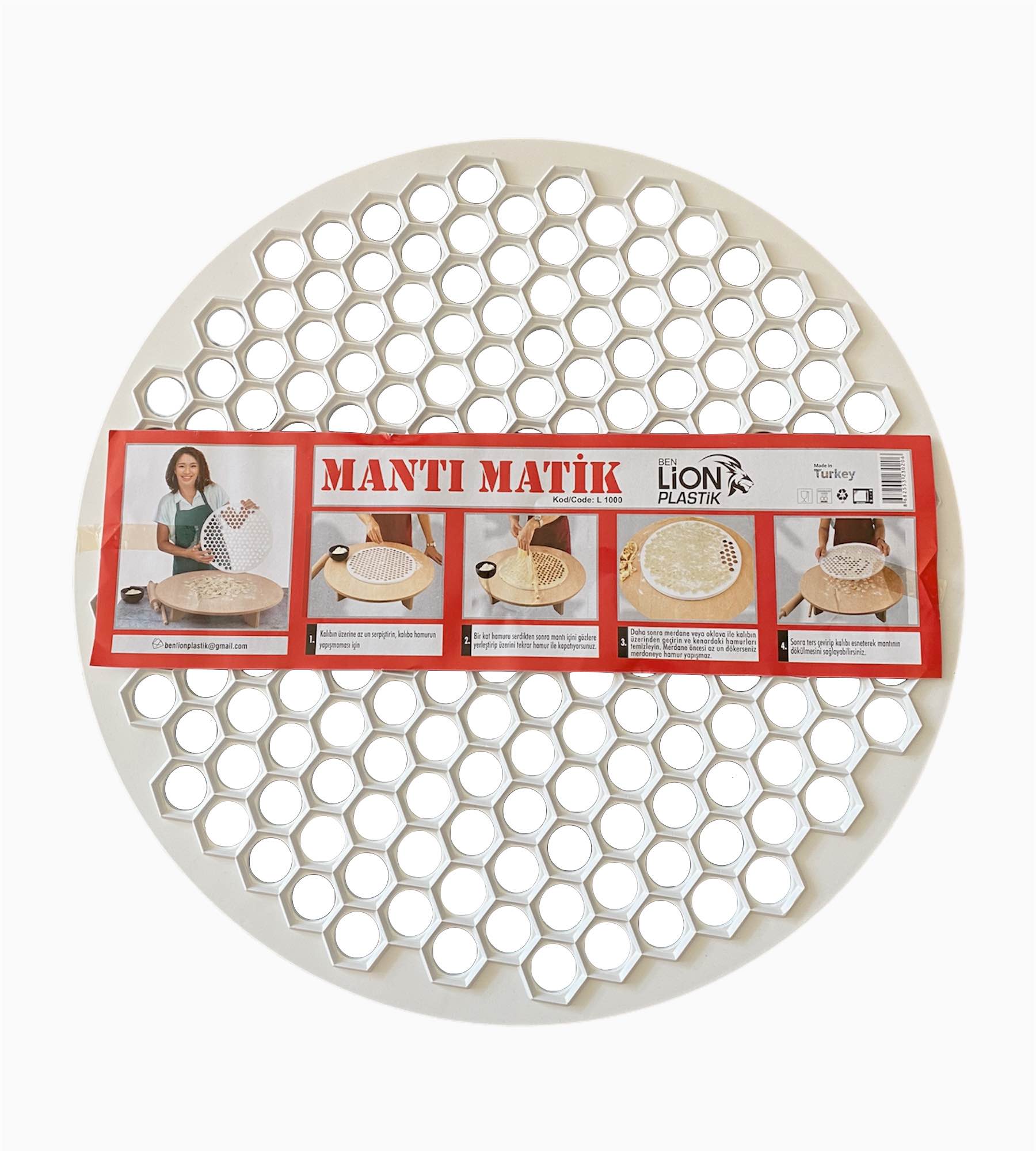 CiCi HOME Manti-Form Teigform für Türkische Tortellini - Runder Form