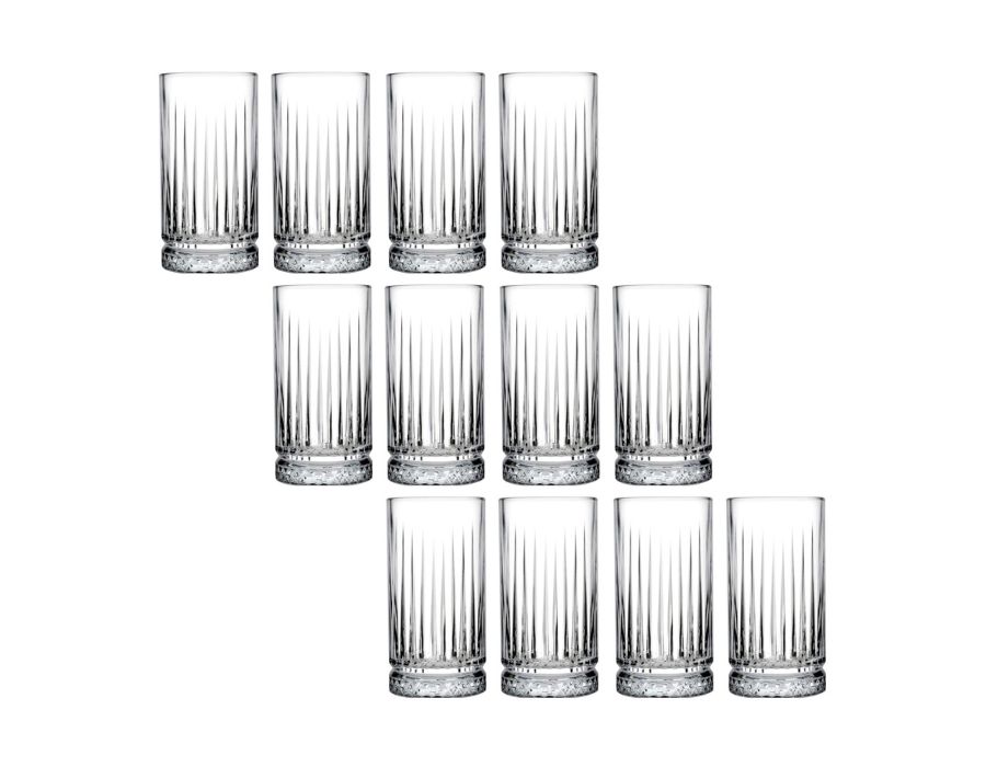 Pasabahce ELYSIA 520125 Wassergläser Lang 280 ml 12er Set