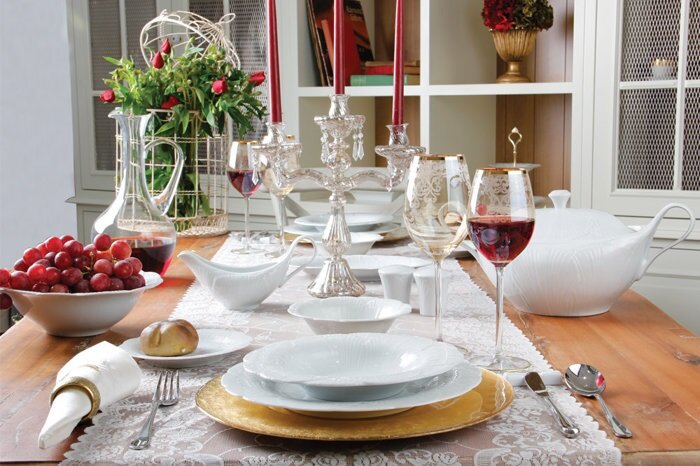 Premium Frühstückservice YAPRAK 36-tlg. mit Blattdekor von Porland