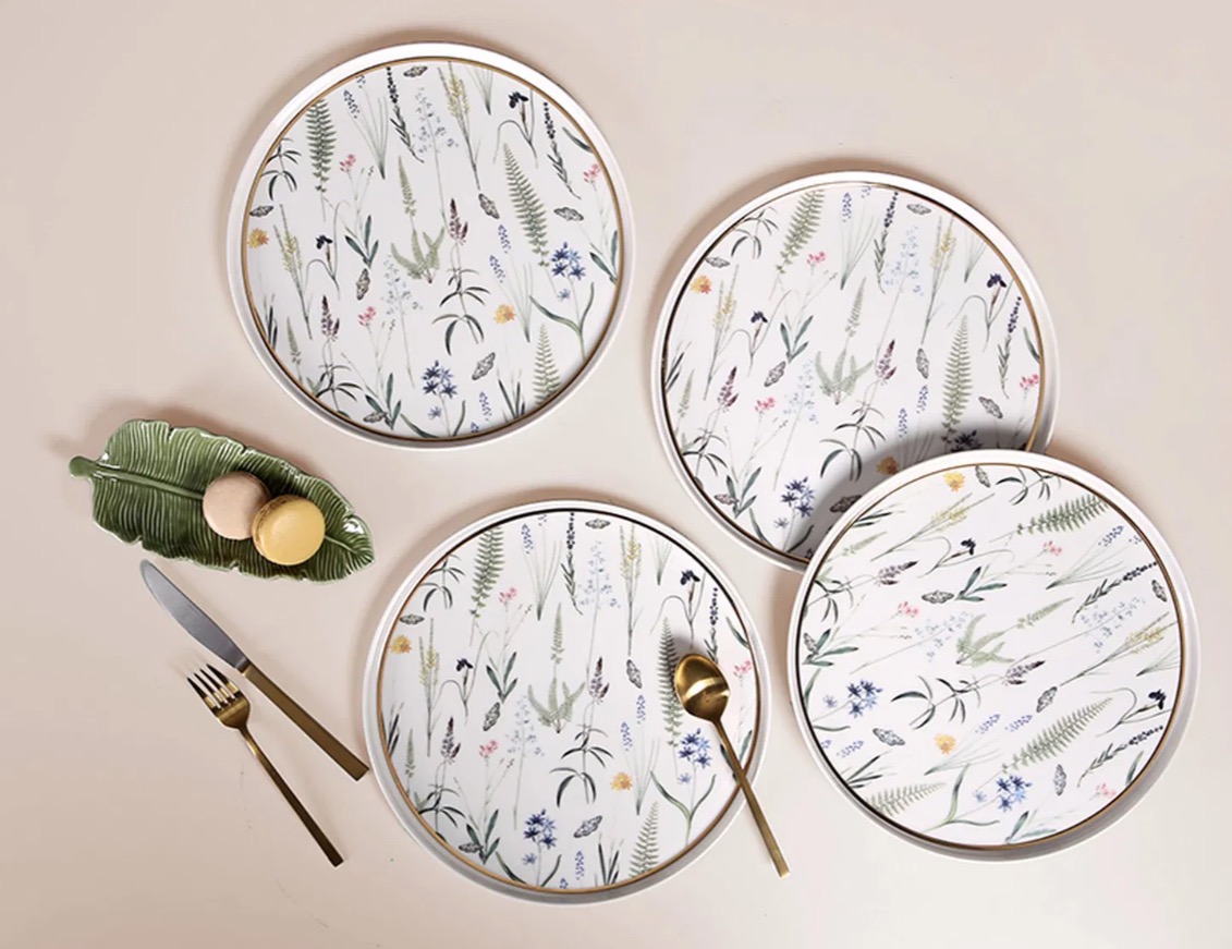 Porland BOTANICAL Design Servierteller 4er Set 27cm