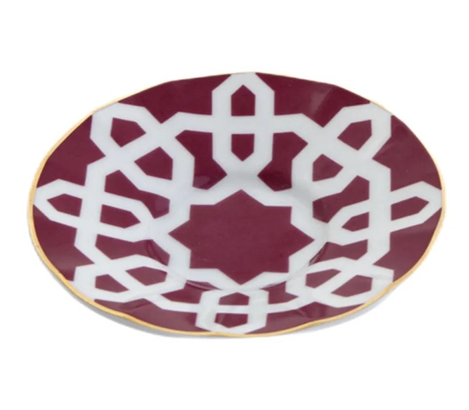 Porland MOROCCO Design5 Untersetzer für Teegläser FUCHSIA 6er Set