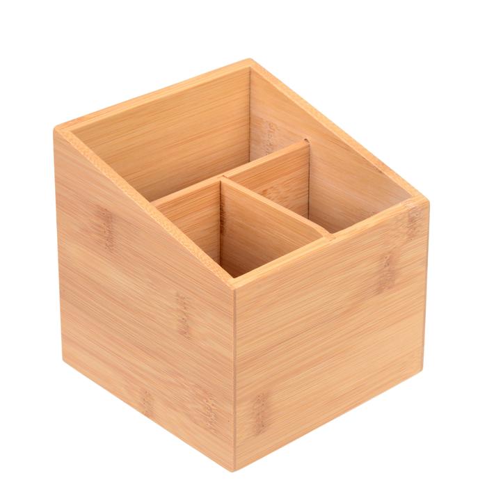 Aufbewahrungsbox aus Bambus mit 3 Fächern