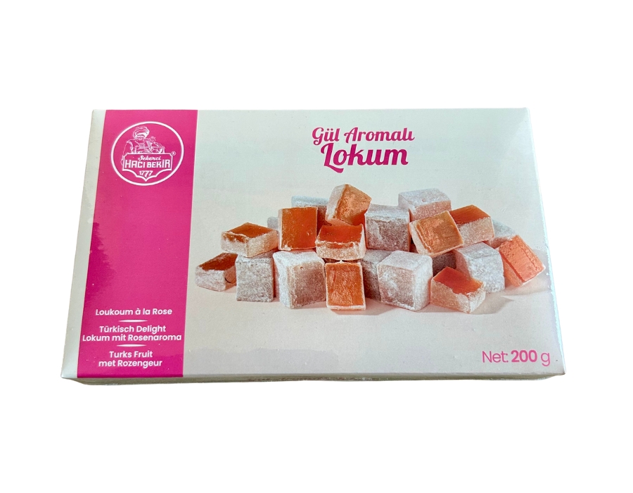 HACI BEKIR Premium Lokum mit Rosen Aroma 200 g
