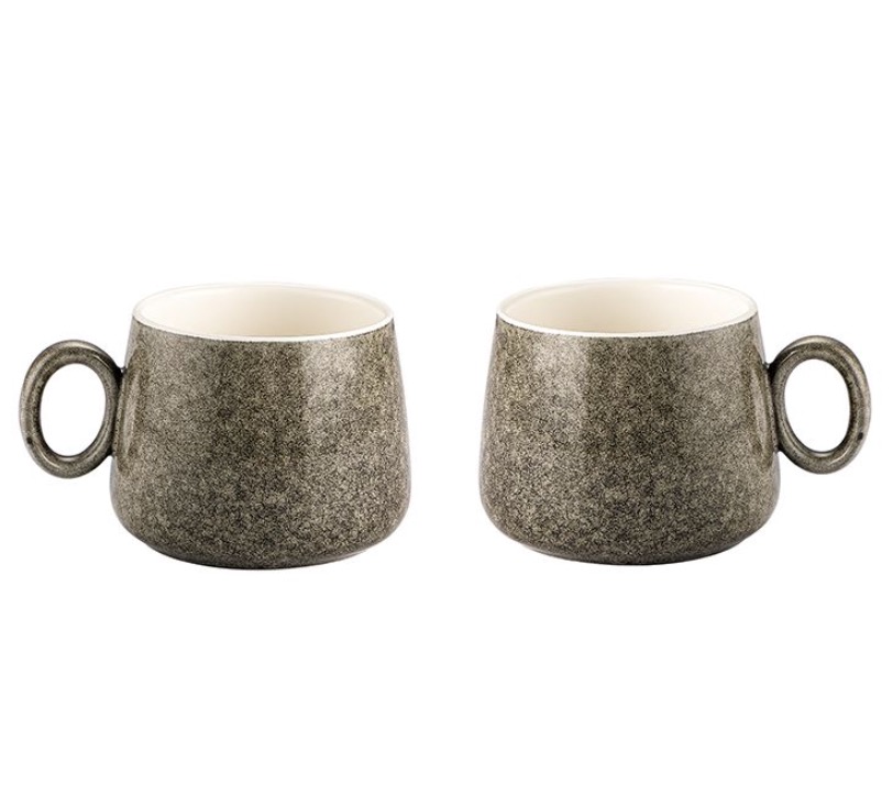 Stylische Design Porzellan Kaffeebecher PAU 2er Set 250ml