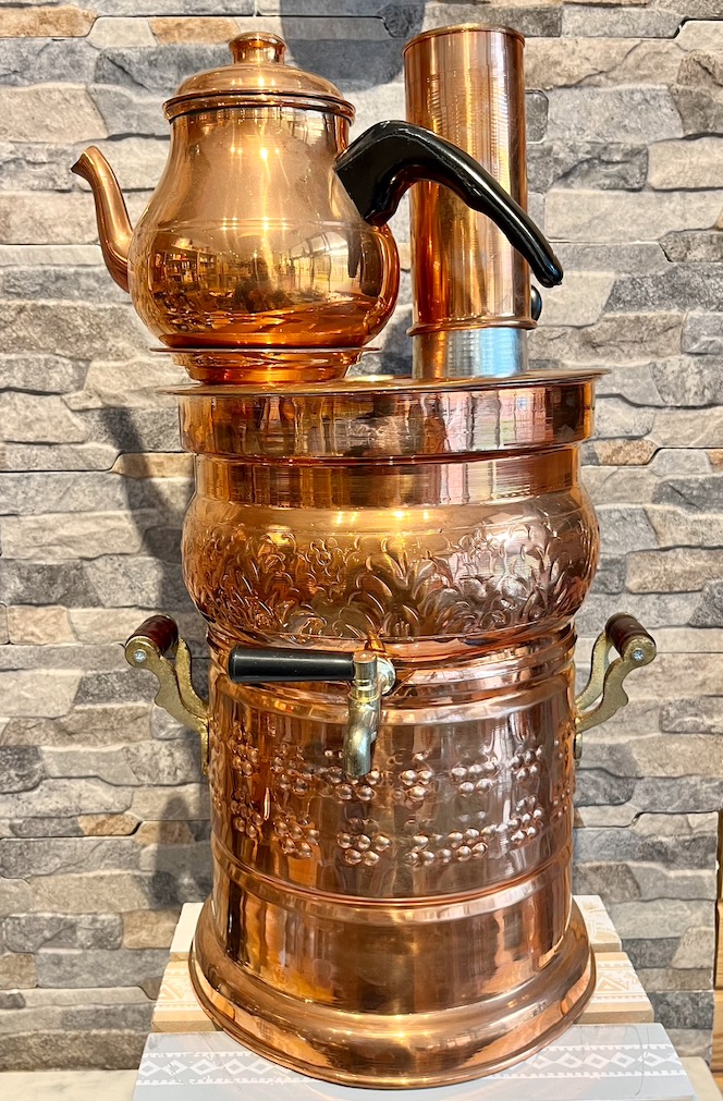 Holzkohle Samowar aus Kupfer - Traditionelle Handarbeit