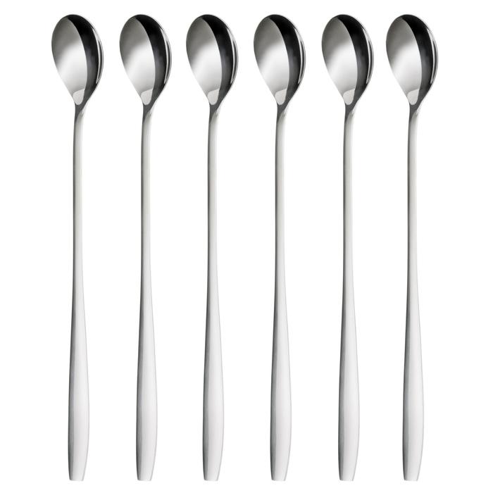 Longdrink Löffel SILBER Königstein aus Edelstahl 6-teilig