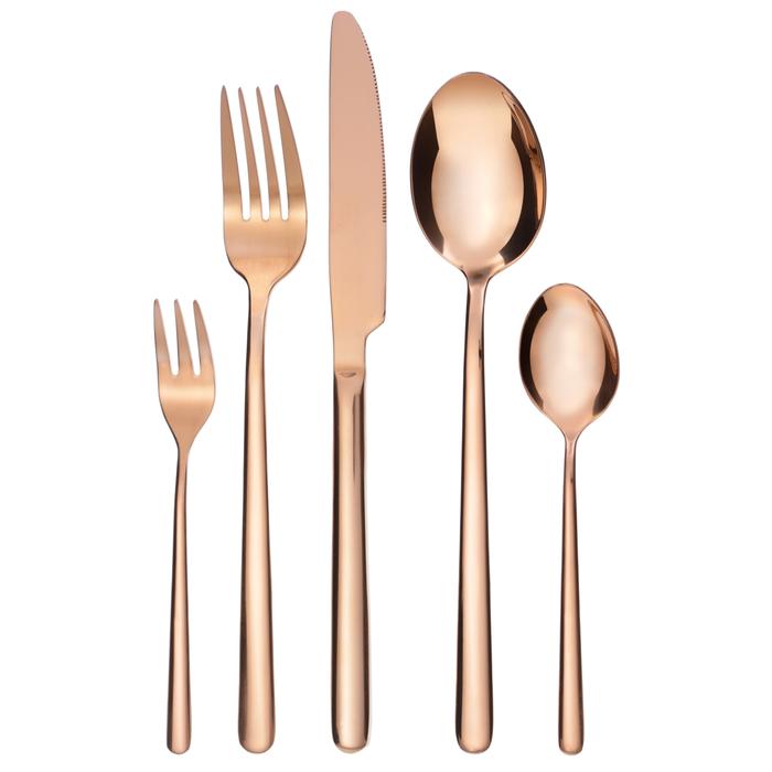 Tafelbesteck 10-tlg. glänzend für 2 Personen, Serie Rom