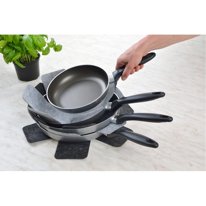 Pfannenschutz-Set aus künstlichem Filz, Ø 38 cm, 4 Stück