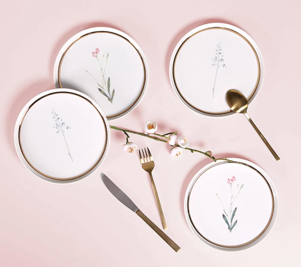 Porland BOTANICAL Kuchenteller 18 cm MIX-Set 4-teilig