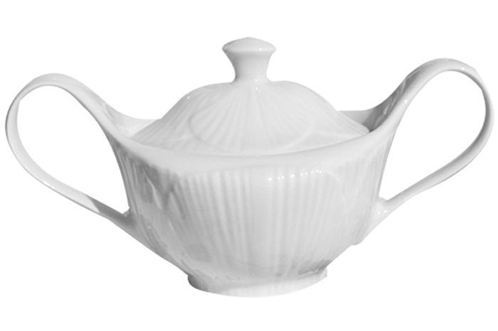 Zuckerschale mit Deckel YAPRAK 245ml mit Blattdekor von Porland