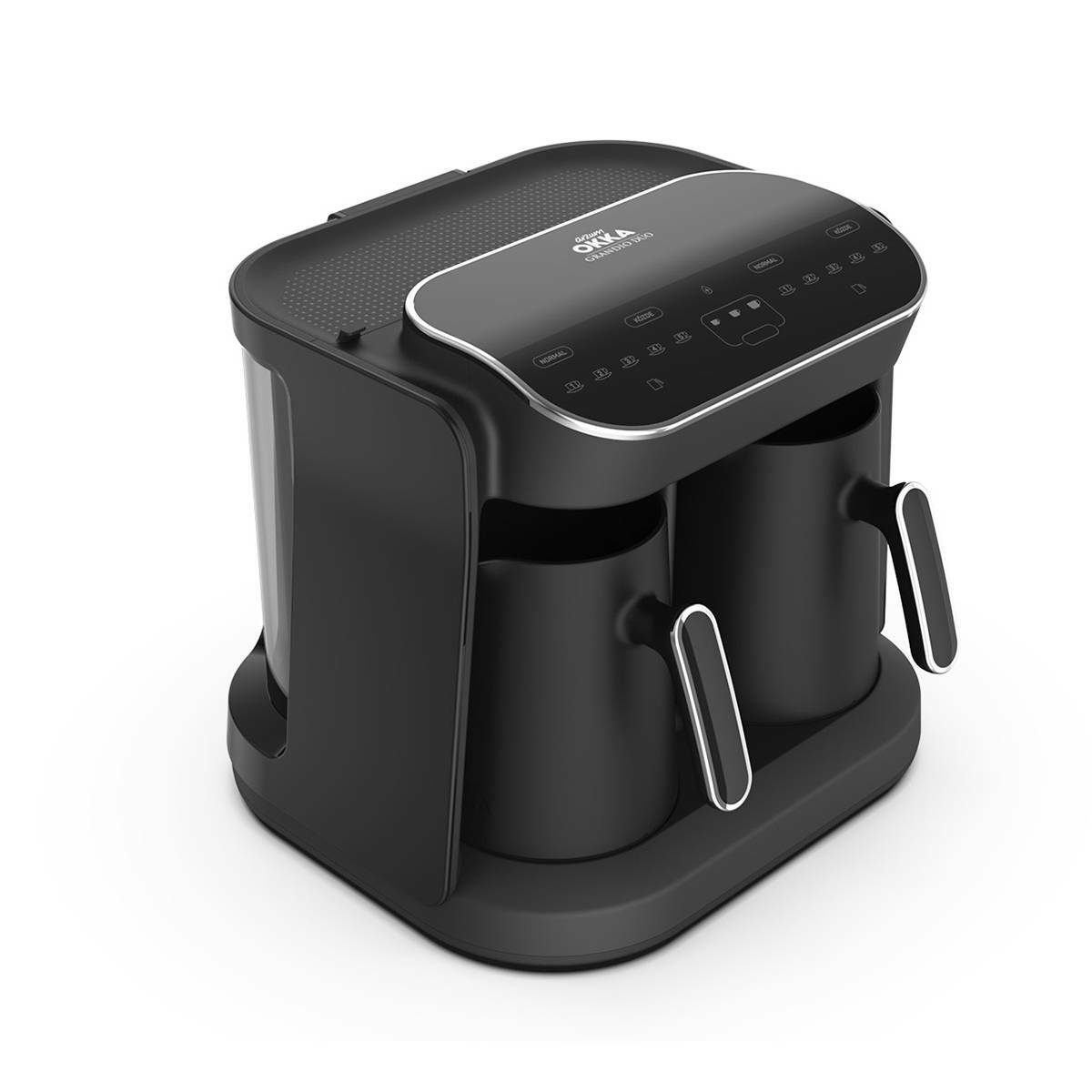 Arzum Okka GRANDIO DUO CHROM mit Wassertank 10-Tassen Mokka-Maschine