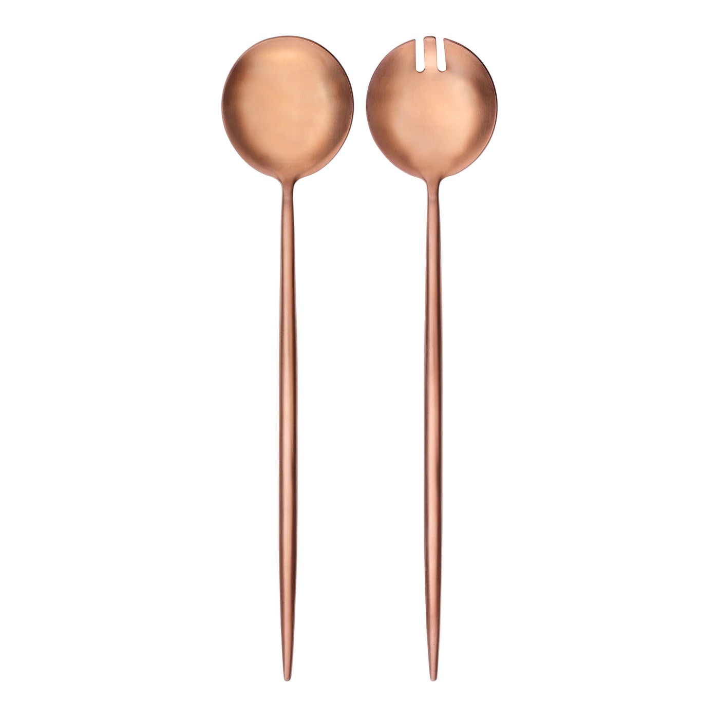 Elegantes Salatbesteck PROVENCE KUPFER 2-teilig Edelstahl