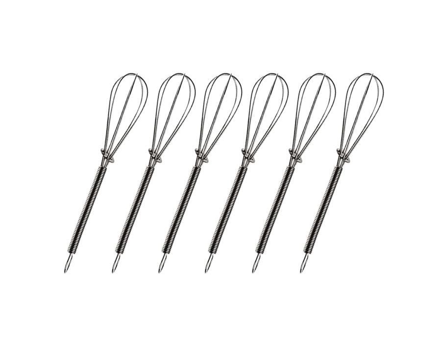 CiCi HOME Mini Schneebesen Mixer 13 cm 6 Stück Edelstahl