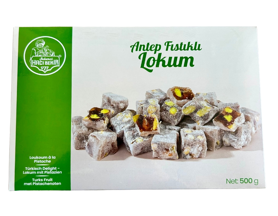 HACI BEKIR Premium Lokum mit Pistazien 500 g