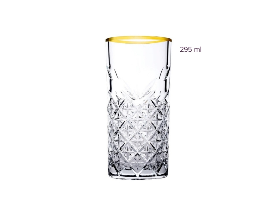 Pasabahce TIMELESS GOLD 52820 Longdrink Glas 295 ml 4er Set