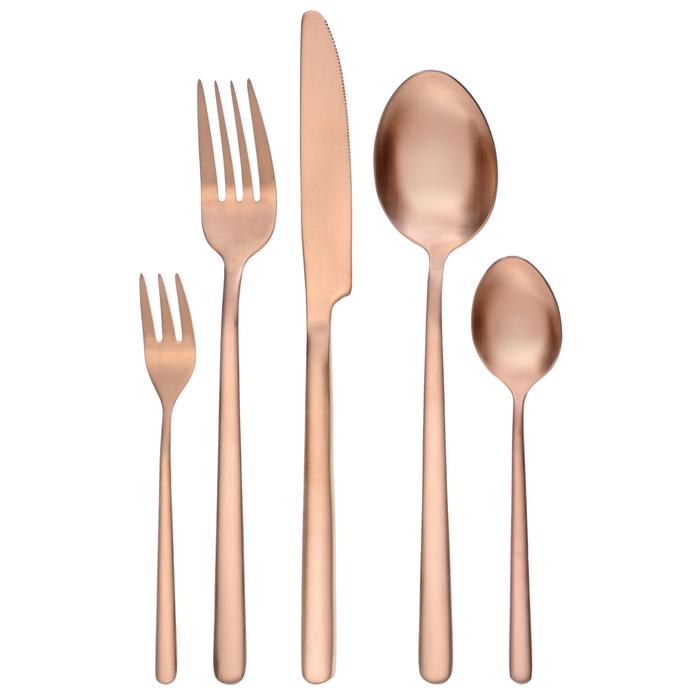 Tafelbesteck 10-tlg. matt für 2 Personen, Serie Rom