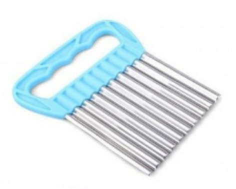 Edelstahl Chips-Form Wellen-Form Schneider Blau