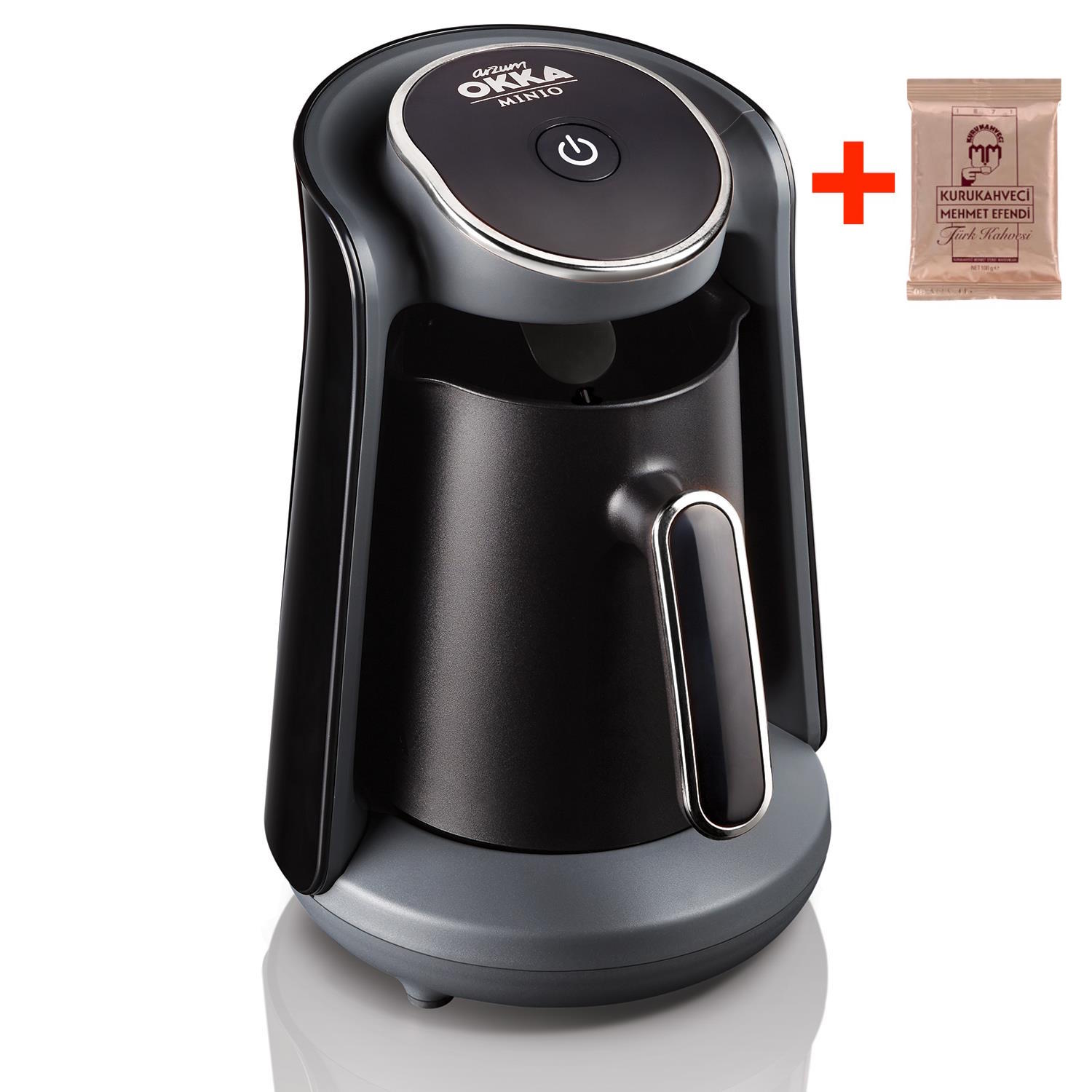 Arzum Okka MINIO Mokka-Maschine Schwarz-Chrom Silber
