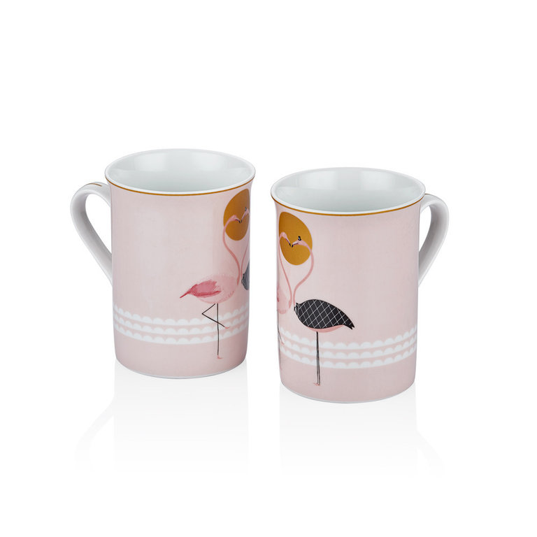 Bernardo FLAMINGO Porzellan Kaffeebecher 2er Set