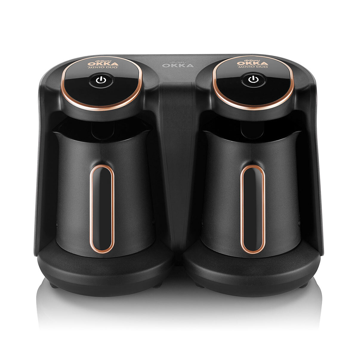 Arzum Okka DUO 8-Tassen Mokka-Maschine Schwarz-Kupfer