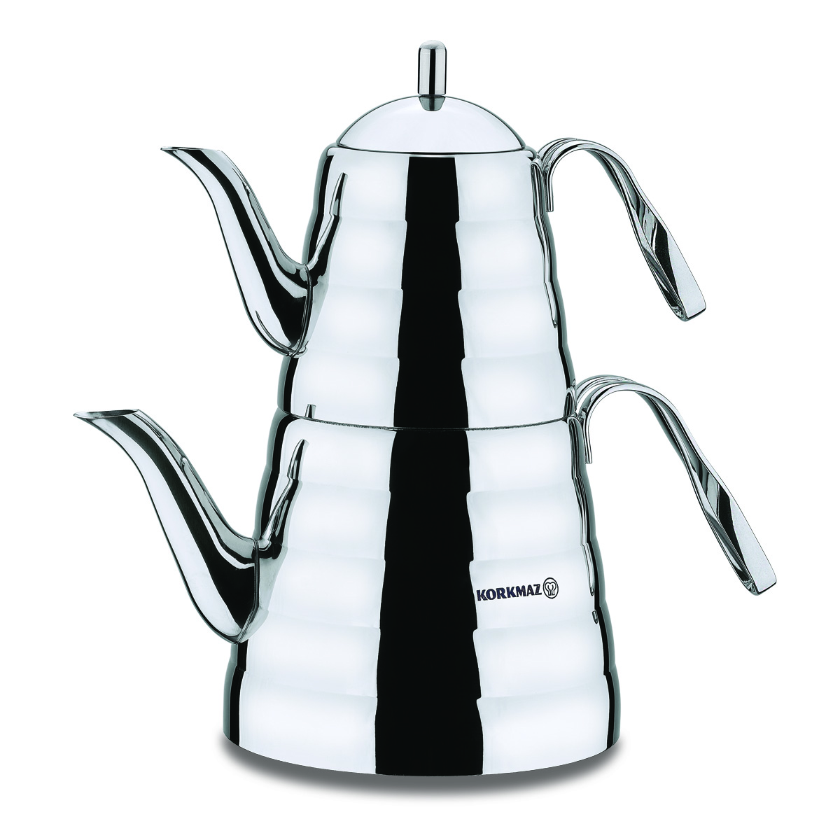 Korkmaz Design Türkische Teekanne PETRA A223 Silber Induktion