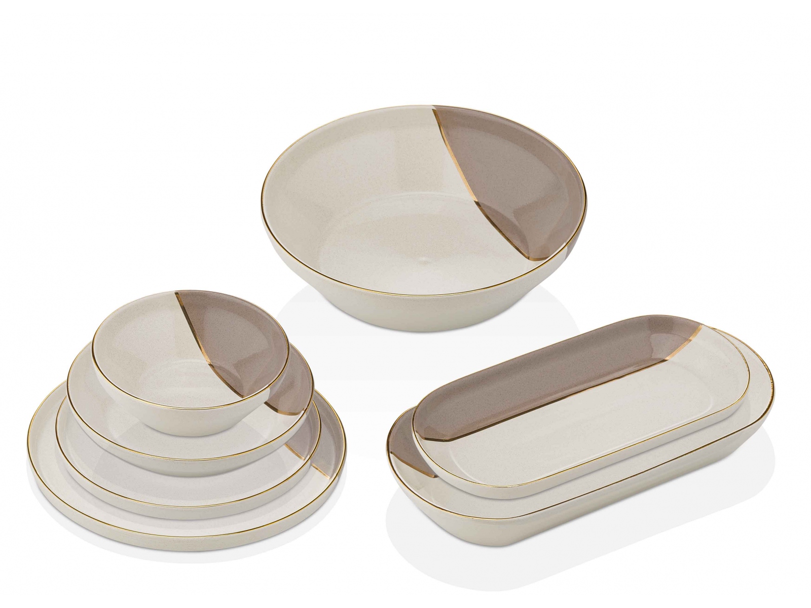 TAC Laterna SALERMO 2302 Premium Tafelservice 53-teilig 12 Personen Set