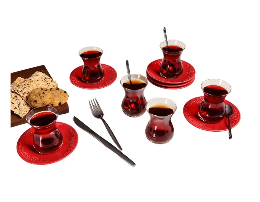 Porland Seasons Rot SUZANNE Teeset 12-teilig