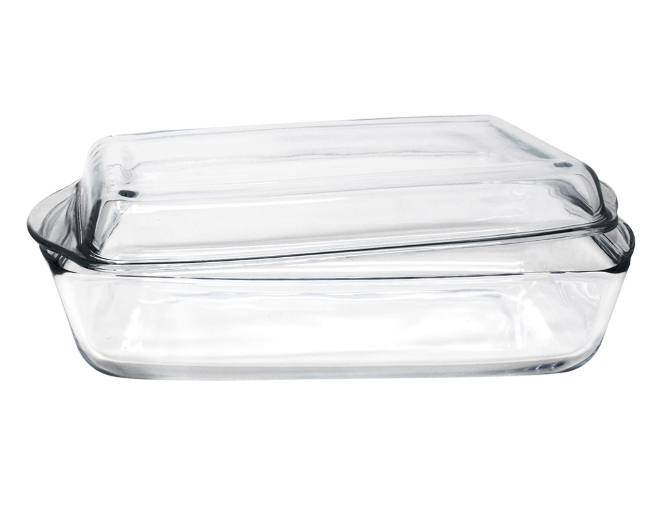 BORCAM 59009 Glas Auflaufform mit Glasdeckel 33x19x5 cm