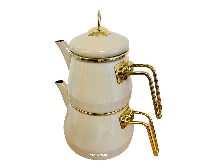 ROBIN Premium Emaille Teekanne ERDE 1 und 2 Liter