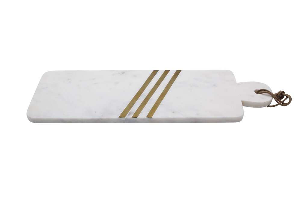 Porland PATNA Stylisches MARMOR Servierbrett Tablett 15x40cm