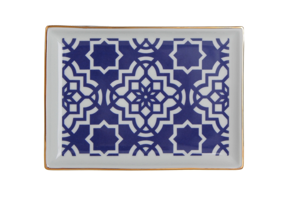 Frühstück-Teller Blau MOROCCO 13x18cm von Porland