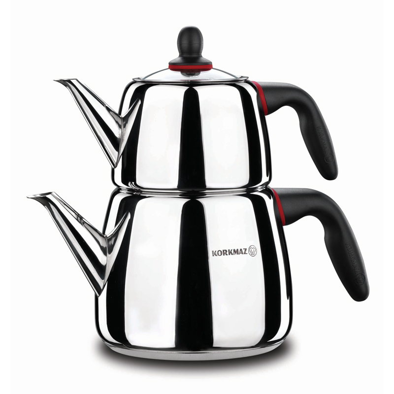 Korkmaz Teekanne Gusto A060 MATT Silber Induktion