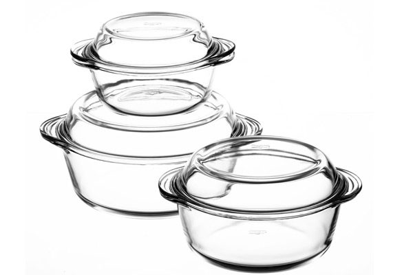 Pasabahce BORCAM 159021 Auflaufform Bräter 3er Set 2,1 - 1,5 - 0,8 Liter