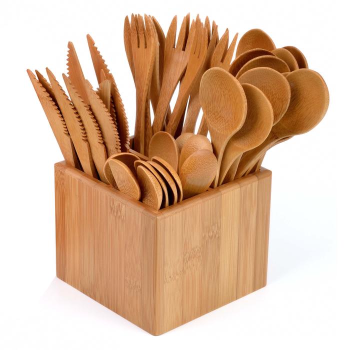 Besteckset 41-tlg., für 10 Personen, aus BAMBUS
