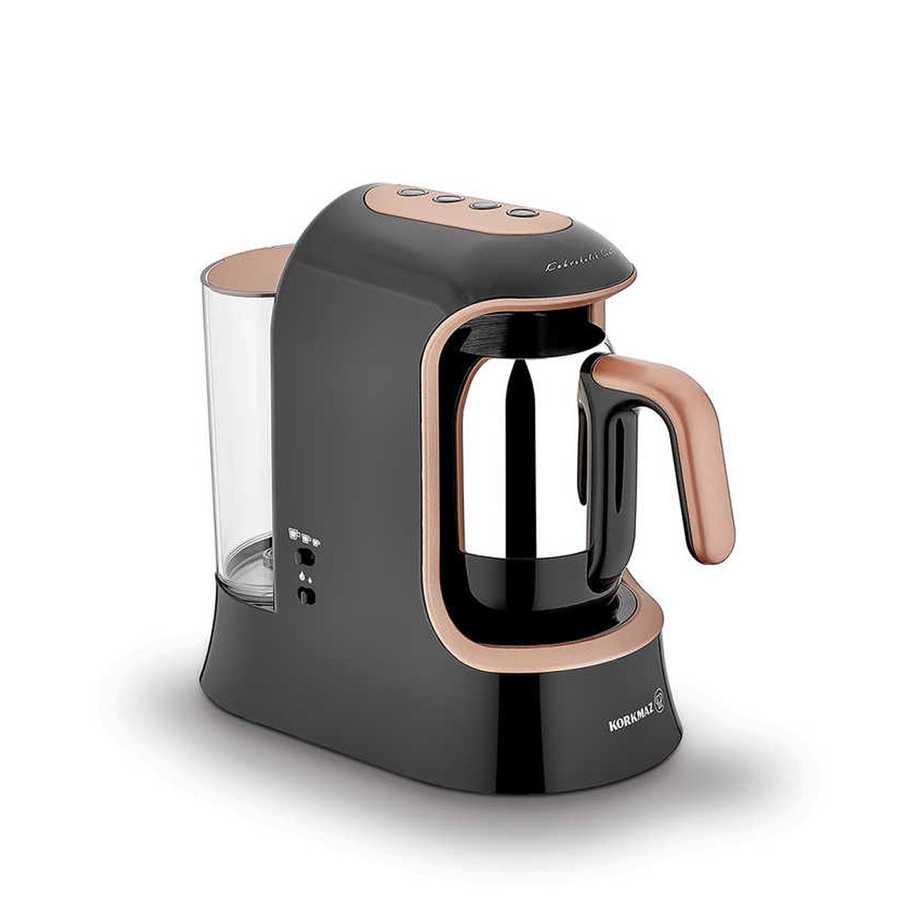 Korkmaz Kahvekolik AQUA Schwarz-RoseGold Mokka-Maschine A862-02