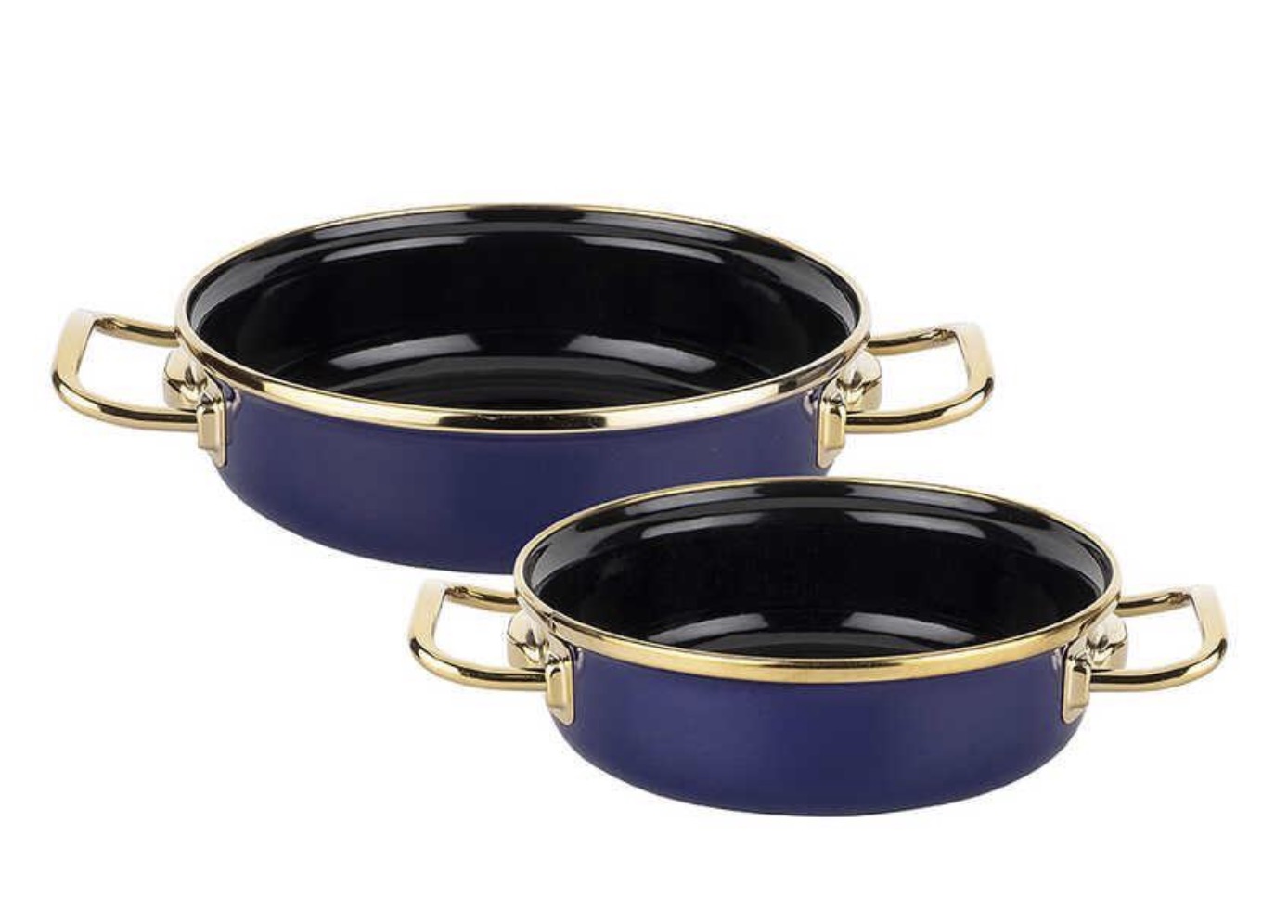 TantiToni Blau-Gold Omelette-Sucuk-Menemen Pfanne 2er Set Induktion