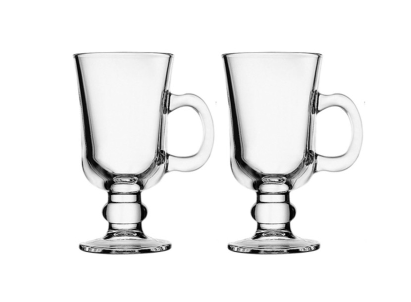 Pasabahce IRISH COFFEE Henkelbecher Glas 230ml 2er Set 55141