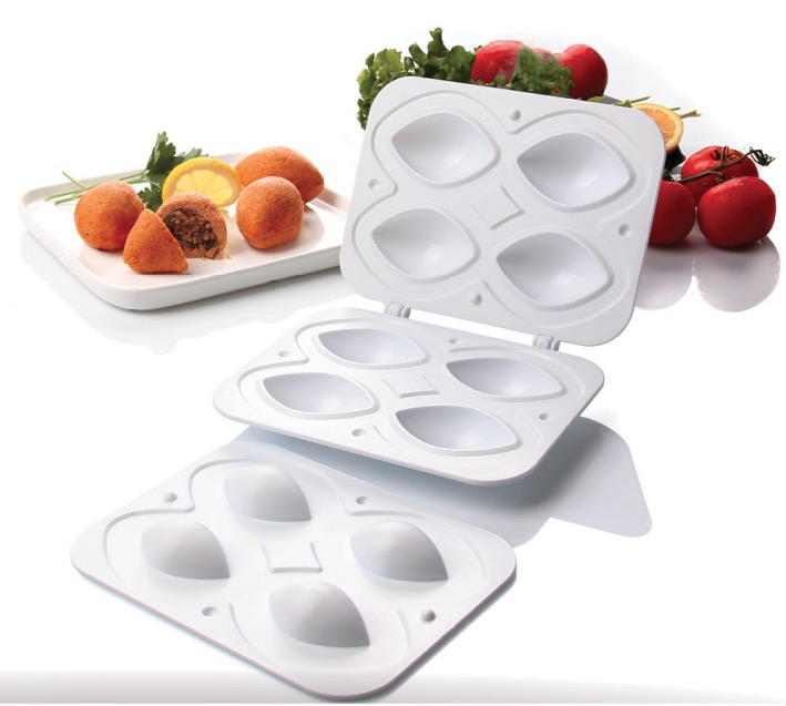 Icli Köfte / KIBBEH Form  (Gefüllte Bulgurbällchen) Weiß - 4er Form