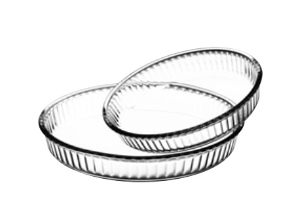 BORCAM 159022 Glas Auflaufform Backform 2er Set 1,7 + 3,0 Liter