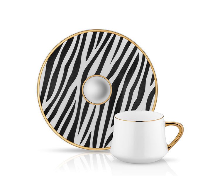 Design Premium Mokkatassen ZEBRA 90 ml 6'er Set Koleksiyon