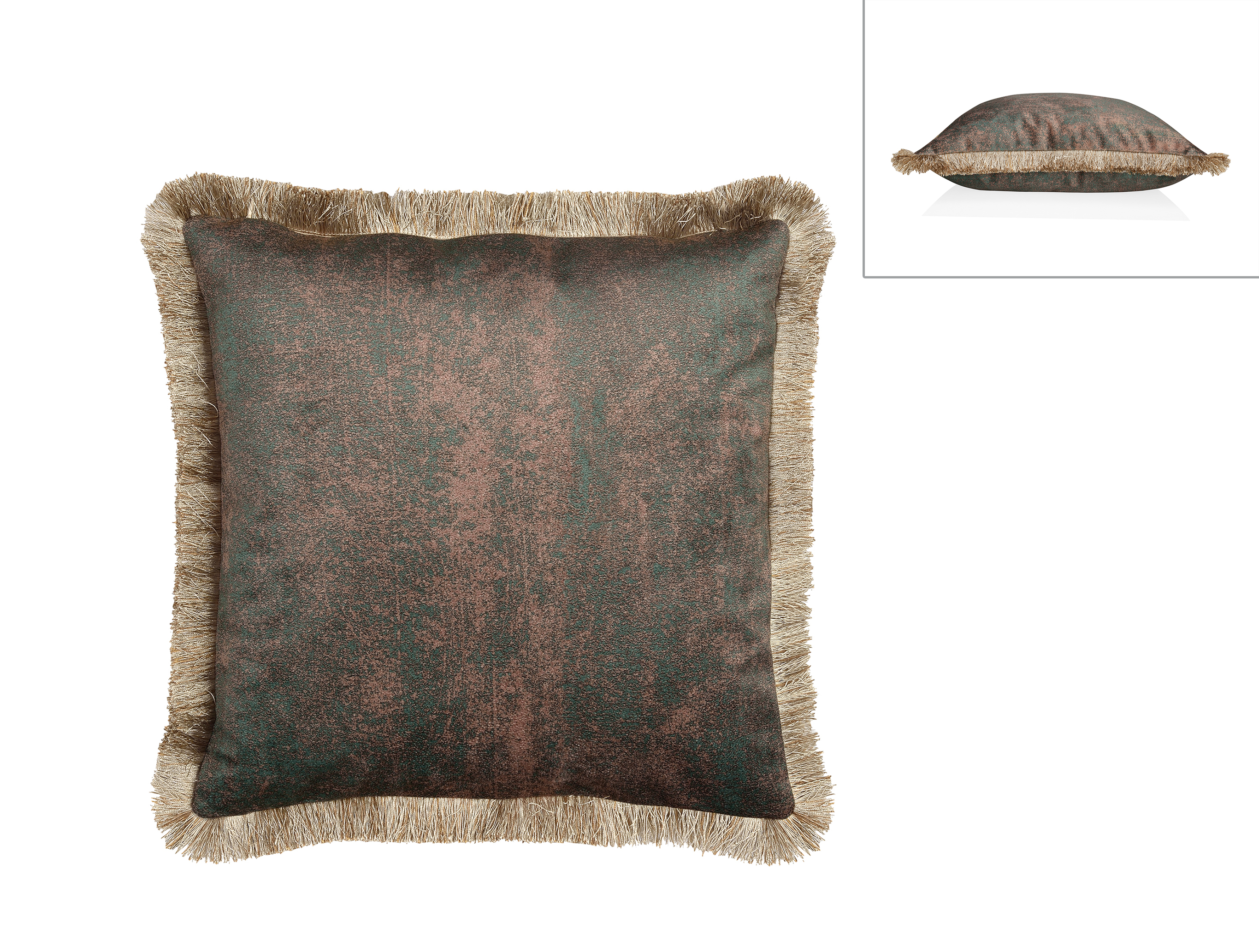 Dekokissen VELVET Grün Gold 45x45cm