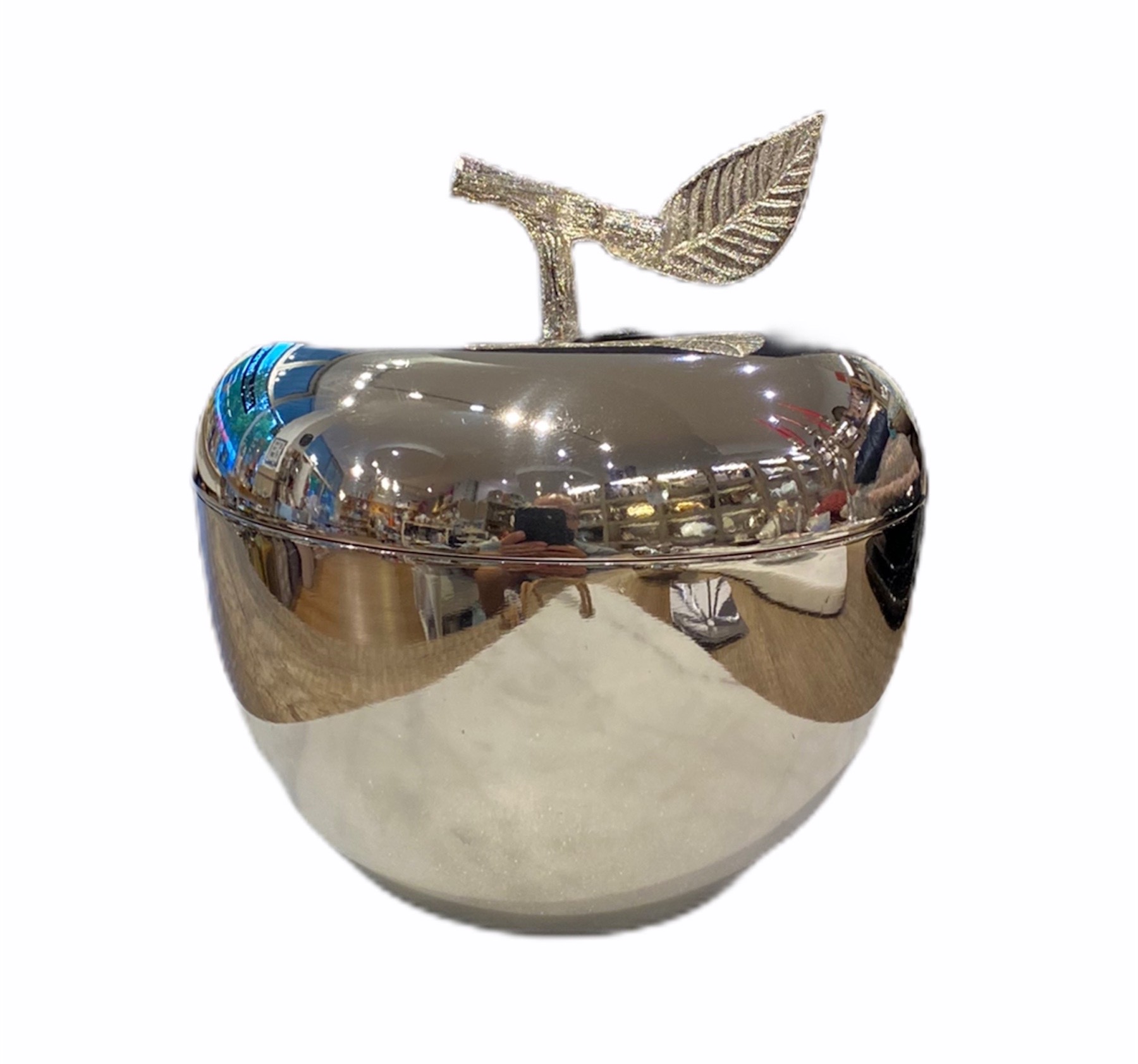 Edelstahl Dekorative Zuckerschale APFEL 10 cm