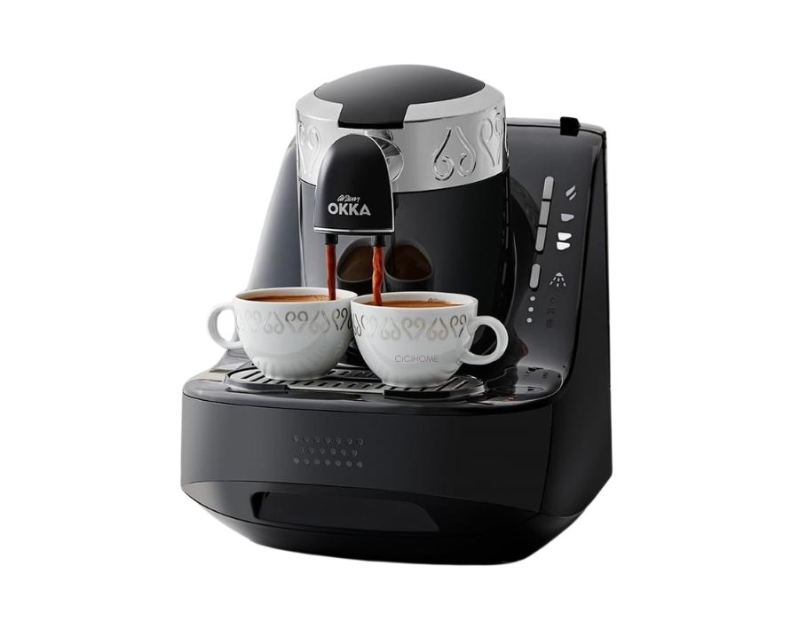 Arzum OKKA Schwarz-CHROM Mokka-Maschine