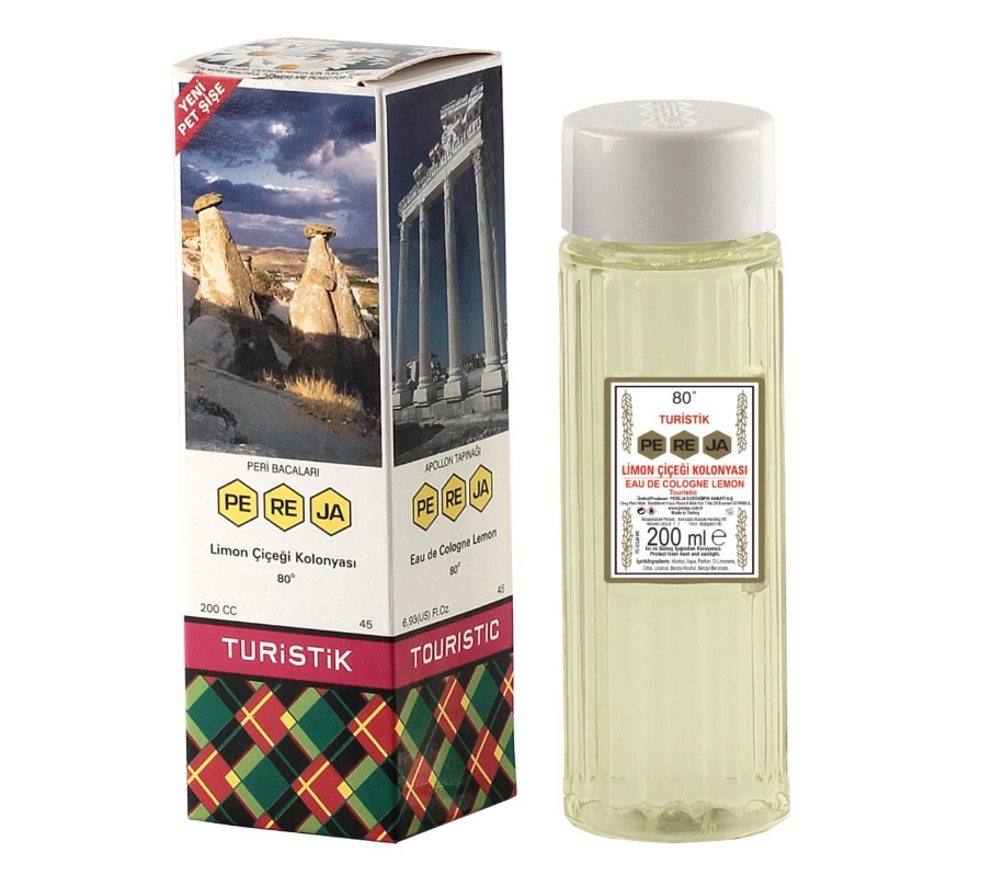 PEREJA Zitronen Duftwasser TURISTIK "Kolonya" 200 ml 80-Prozent