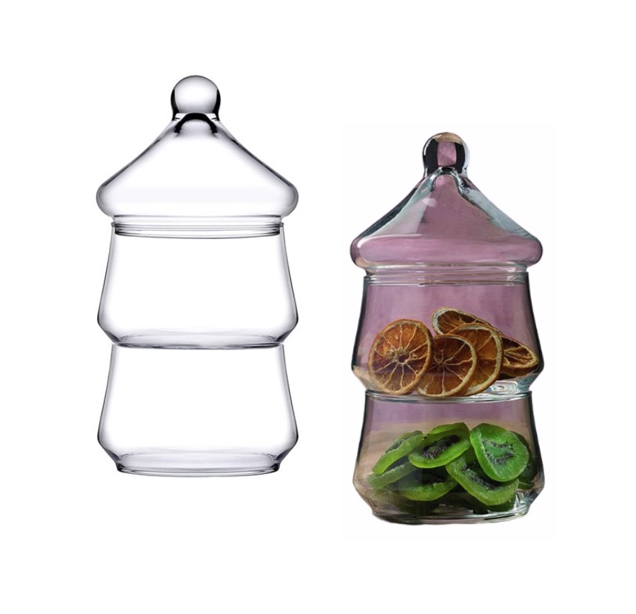 Pasabahce VILLA-Patisserie 96816 mit 2x Schalen und Deckel 26x14 cm