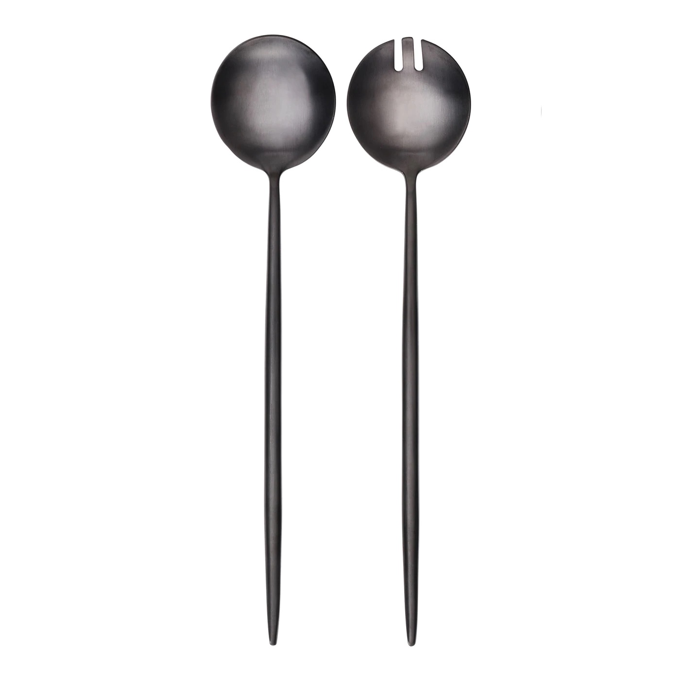 Elegantes Salatbesteck PROVENCE SCHWARZ 2-teilig Edelstahl