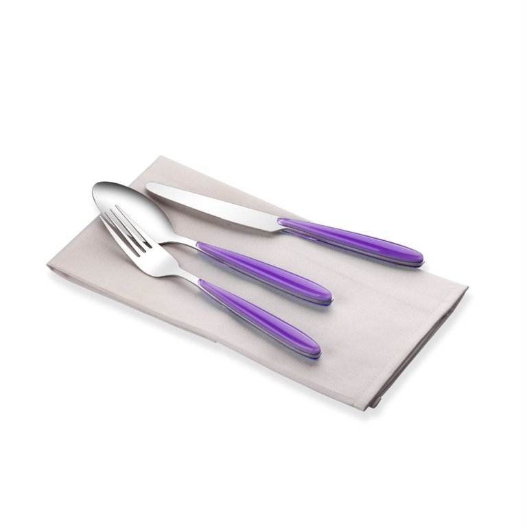 Besteckset LILA 6er Set 24-tlg.