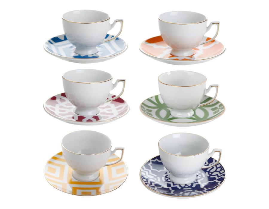 Porland MOROCCO Tee- und Kaffeetassen MixSet 170ml