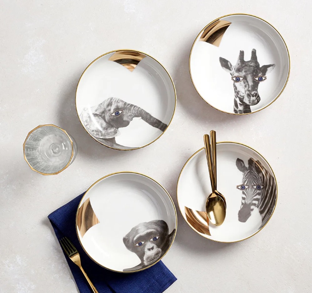 Porland WILD LIFE Suppenteller 17 cm MIX-Set 4-teilig